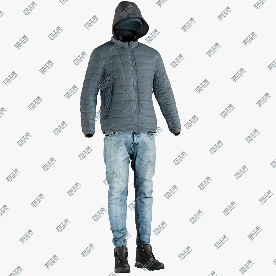images/goods_img/20210313/3D Men's Down Jacket with Jeans, Jacket, Hat and Boots/1.jpg